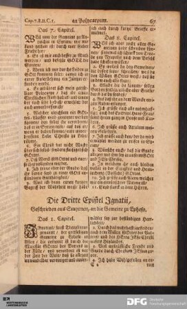 Die Dritte Epistel Ignatii [...].