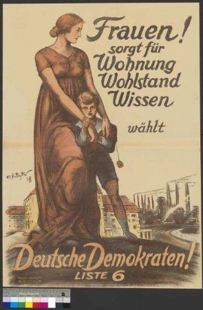 Wahlplakat der DDP zur Reichstagswahl am 20. Mai 1928