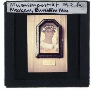 Mumienporträt eines Mannes mit gold. Kranz (Moskau, Puschkinmus.)