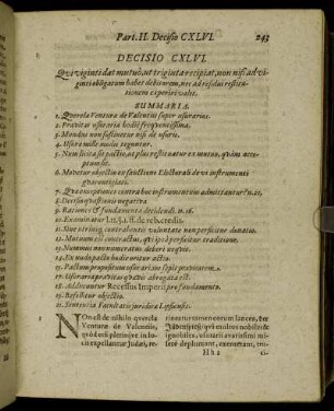 Decisio CXLVI. - Decisio CL.