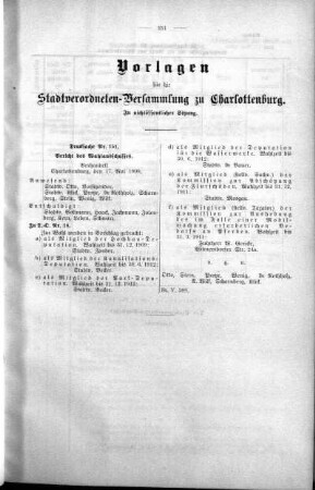 In nicht öffendlicher Sitzung (151), 19. Mai 1909