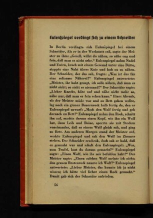 Eulenspiegel verdingt sich zu einem Schneider