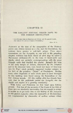 Chapter II: The earliest historic period down to the Persian destruction