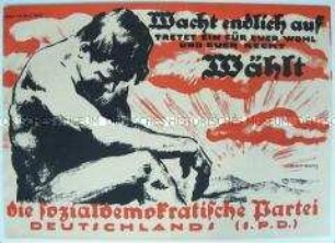 Illustriertes Flugblatt der SPD zur Reichstagswahl 1920