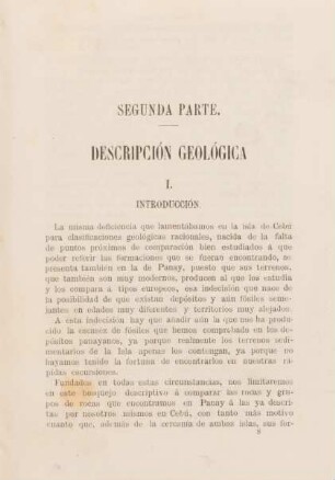 Segunda parte - Descripción geológica