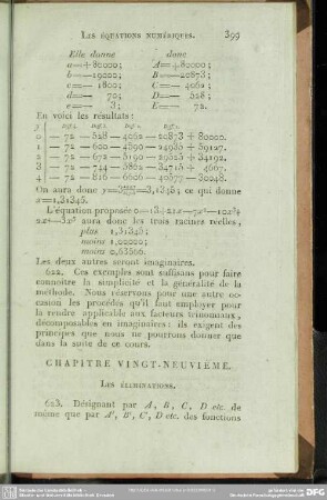 Chapitre vingt - neuvième. Les Éliminations
