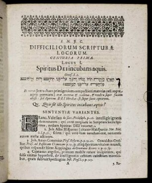 Centuria Prima.