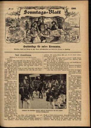Ausgabe vom Sonntag, den 11. Oktober 1908.