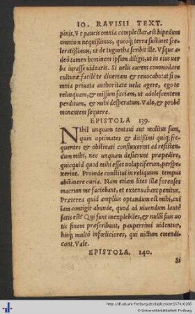 Epistola 140 – Epistola 149