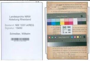 Entnazifizierung Wilhelm Schreiber , geb. 11.04.1895 ()