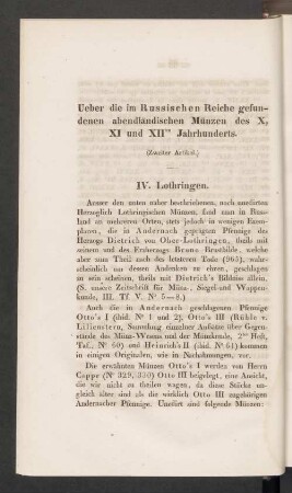 Ueber die im Russischen Reiche gefundenen abendländischen Münzen des X, XI und XIIten Jahrhunderts. (Zweiter Artikel)