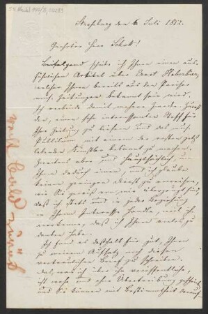 Brief an B. Schott's Söhne : 06.07.1852