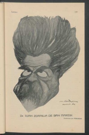 Dr. Juan Zorrilla de San Martín [Caricatura]