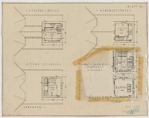 Fischer, Theodor; Planegg bei München (Bayern); Ev. Waldkirche - 2. - 6. Turmgeschoss (Grundrisse)