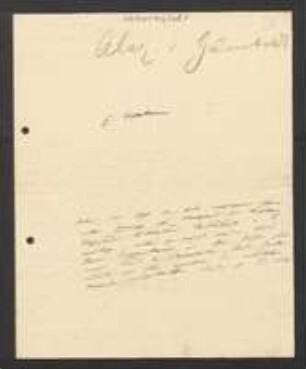 Brief von Alexander von Humboldt an Regensburgische Botanische Gesellschaft