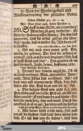 Von der Wiedergeburt.