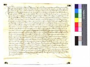 Lehenrevers des Wernher von Schienen (Scheine) gegen Probst Heinrich zu Ellwangen für sich und seine Brüder Sixt Wernher und Job Wernher über die zwei Güter zu Ruppertshofen (Ruprechtshofen)