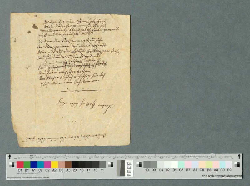 Wärm dir, wärm deine liebe Hand, Arbeitsmanuskript, [Teil
                              eines Gedichts für Hildegard und Hildegunde von Laßberg zum Namenstag
                              ihres Vaters Joseph von Laßberg, 19.03.1844]