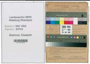 Entnazifizierung Elisabeth Boehmer , geb. 17.06.1907 (Bueroangestellte)