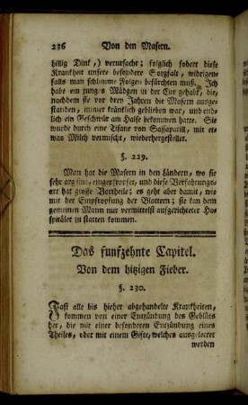 Das funfzehnte Capitel. Von dem hitzigen Fieber.