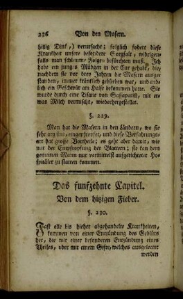 Das funfzehnte Capitel. Von dem hitzigen Fieber.