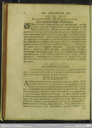 Artic. XVI. De notoriis delictis, seu criminibus manifestis. Von unzweiffentlichen Missethaten