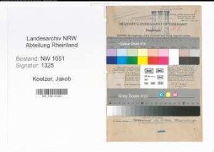Entnazifizierung Jakob Koelzer , geb. 14.01.1899 (Bahnschaffner)