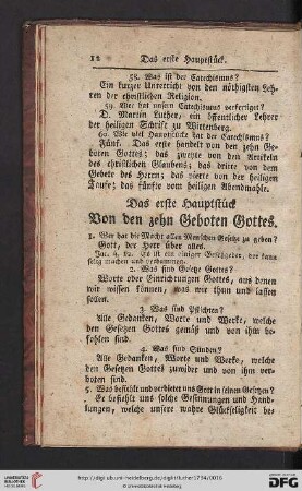 Das erste Hauptstueck: Von den zehn Geboten Gottes