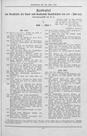 Zeittafel (600 bis Juli 1922)