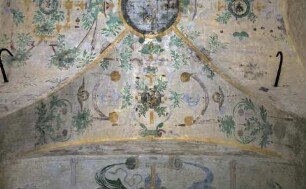 Renaissance-Deckenmalerei — Wappen Welfen und Ornamente