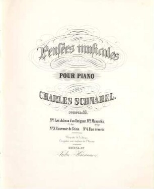 Pensées musicales : pour piano ; oeuvre 46, 2. Mazourka