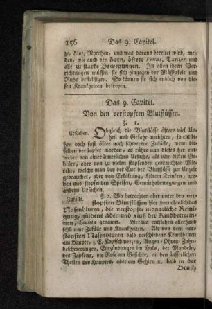 Das 9. Capitel. Von den verstopften Blutflüssen.