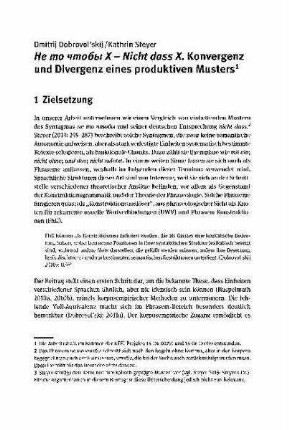 He mo чтобы X - nicht dass X. Konvergenz und Divergenz eines produktiven Musters
