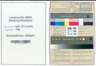Entnazifizierung Wilhelm Schweidtmann , geb. 12.10.1908 (Baecker)