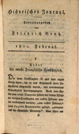 Historisches Journal, 1800,1