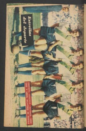 Converti, Sánchez, Álvarez, Rodríguez y Lomio; delanteros de Banfield - [Fotografía] : Estrellas del deporte