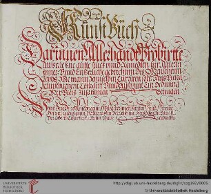 Titel (Pfalzgraf Ludwig VI. von der Pfalz, Rezeptsammlung, acapite ad calcem geordnet; 2108 Rezepte)