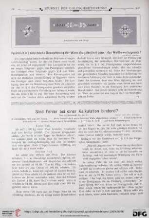Sind Fehler bei einer Kalkulation bindend?