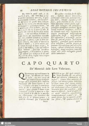Capo Quarto. De' Materiali delle Lave Vesuviane