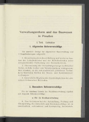 I. Teil. Leitsätze