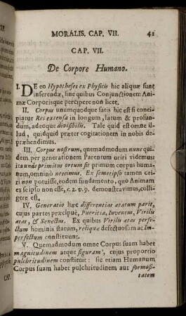 Cap. VII. De Corpore Humano