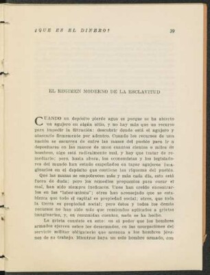 El régimen moderno de la esclavitud