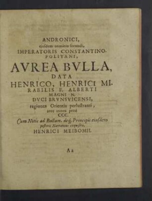 Aurea Bulla