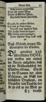 Buß-Gebeth, wegen Abscheulichkeit der Sünden