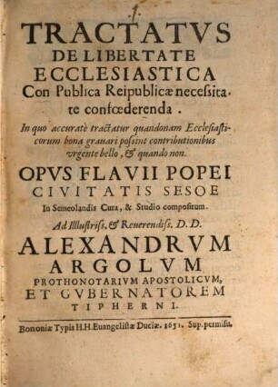 Libertatis ecclesiasticae et publicae necessitatis concordia