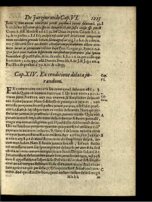 Cap. XIV. Ex conditione delata jurandum