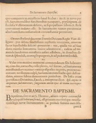 De Sacramento Baptismi