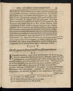 Caput V. De illis, quae in statutis ad Processum pertinent