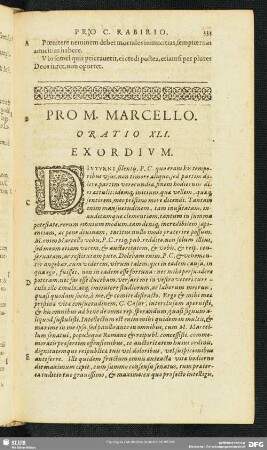 Pro M. Marcello. Oratio XLI.