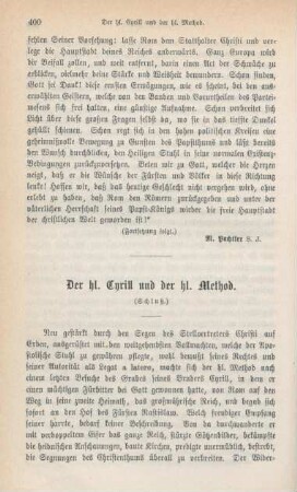 400-419 Der heilige Cyrill und der heilige Method : Schluß